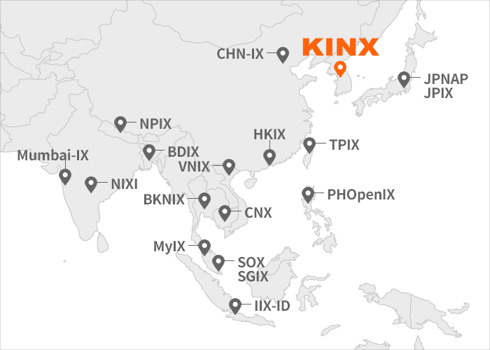 아시아의 IX와 KINX