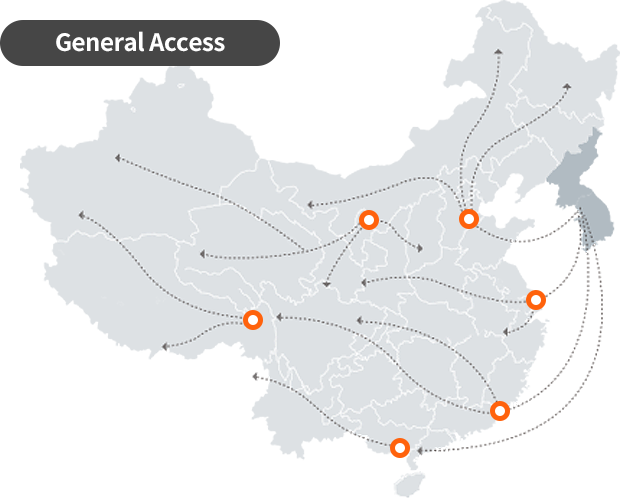 General Access by Public Network in China